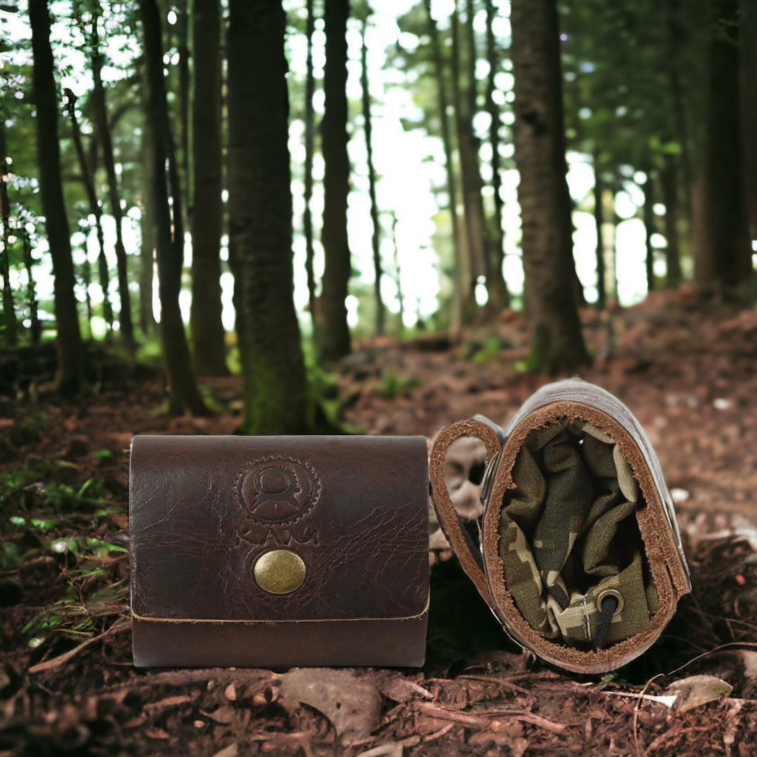 Kam Knife - OK - Dark Brown Forest Pouch