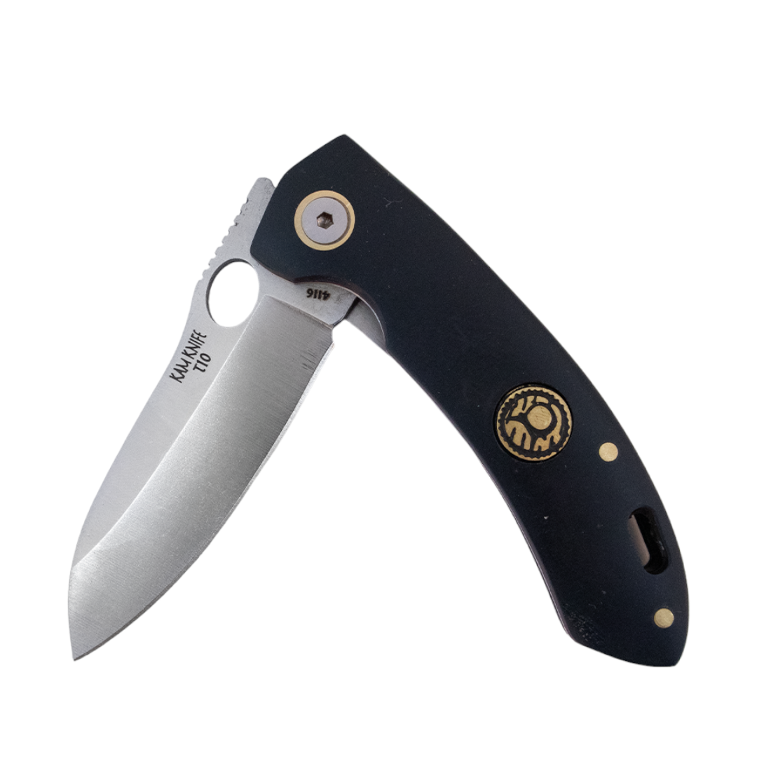 Kam Knife - T10 - 4116 Steel - Black Handle - Pocket Knife