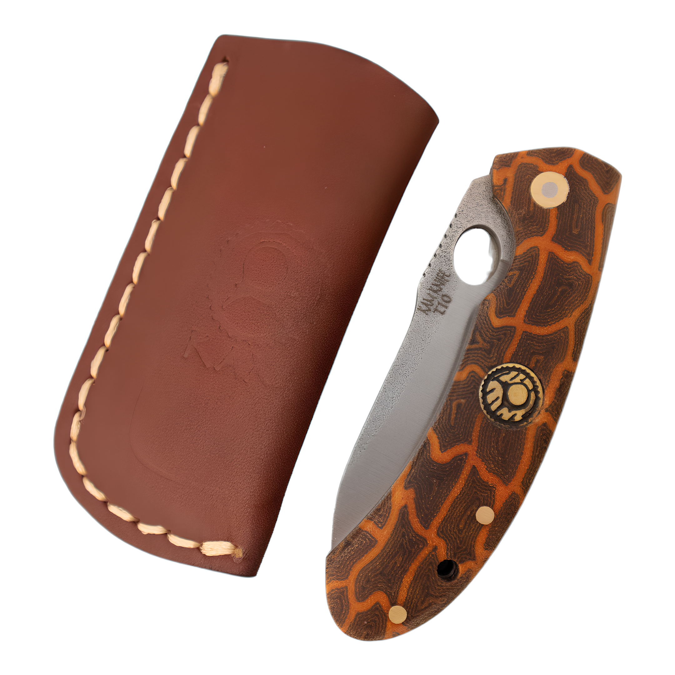 Kam Knife - T10 - N690 Steel - Orange G Micarta Handle - Pocket Knife