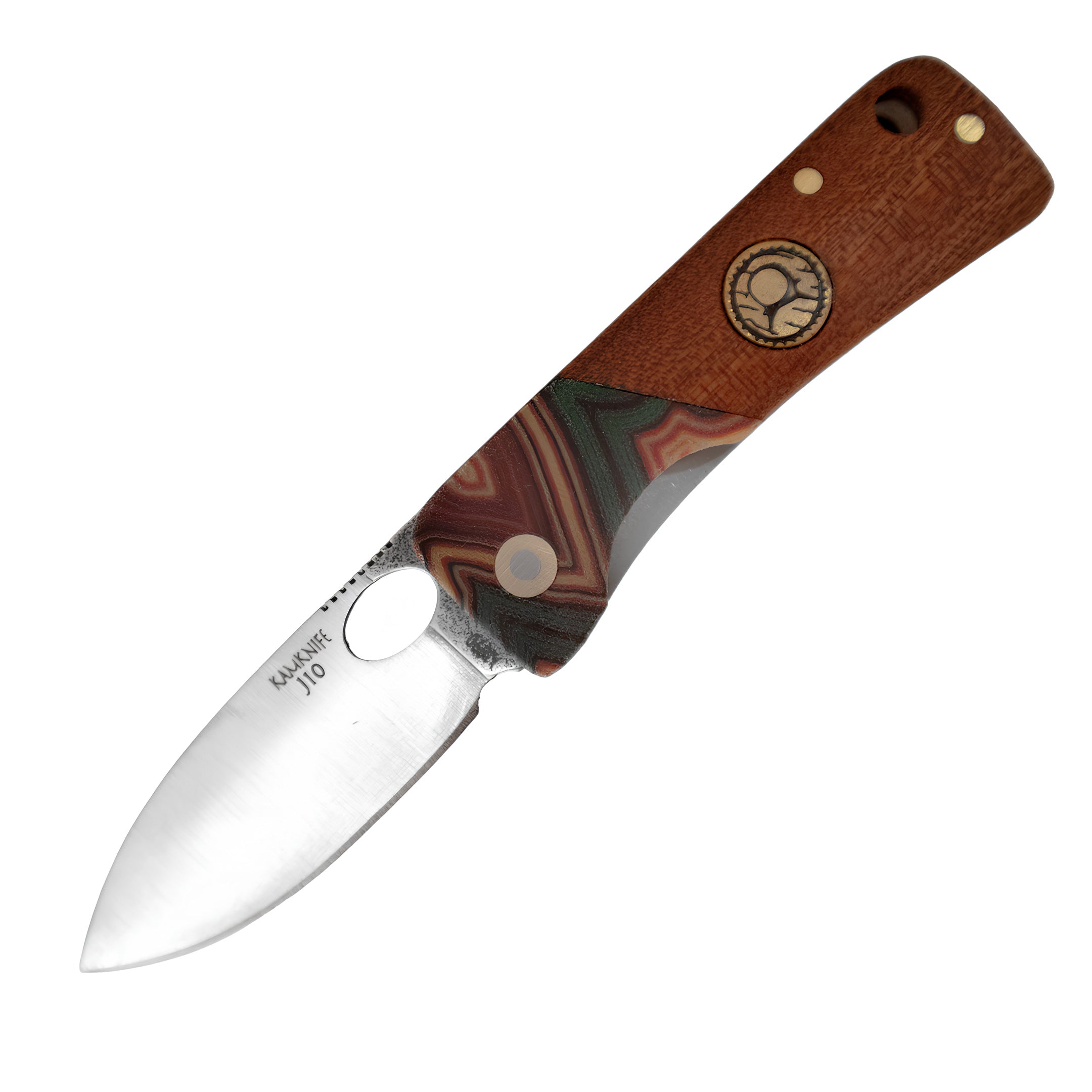 Kam Knife - J10 - N690 Steel - Maun Wood Handle - Pocket Knife