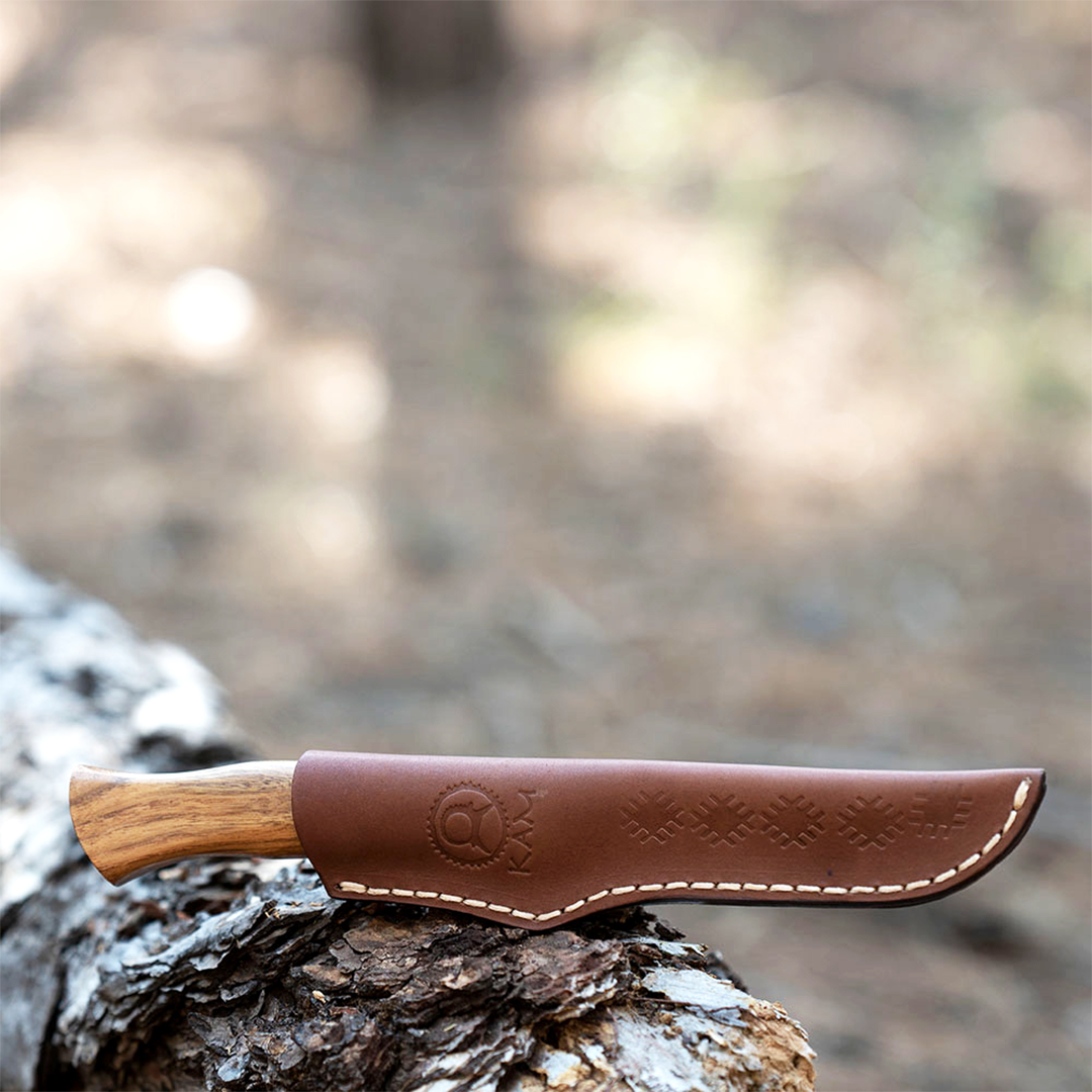 Kam Knife - Fixed-Blade Knife OUTOKUMPU  Stainless Steel 4116 with 5.11" Blade EDC Knife; Acacia Wood Handle Camping Knife; Large Hunting Knife Perfect for Outdoors and Hiking - Kam Knife US