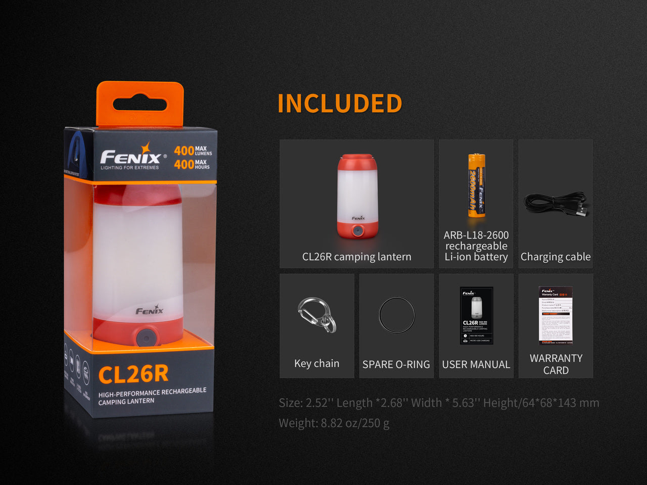 Fenix CL26R High Performance LED Rechargeable Camping Lantern