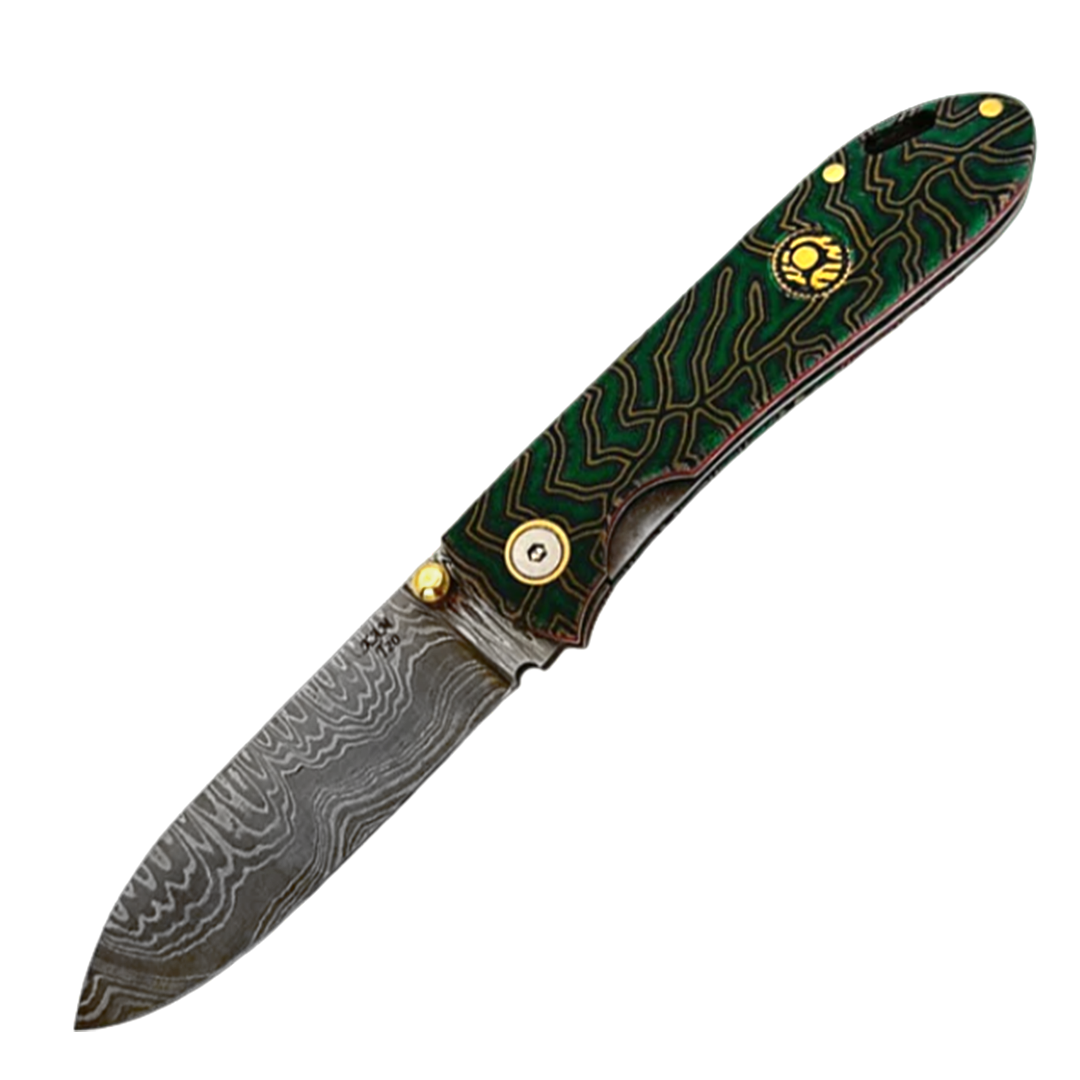 Kam Knife – Damascus Pocket Knife Survival EDC Knife with 3.14" Damascus Folding Knife Blade; Small Hunting Knife Perfect for Outdoors, Camping and Hiking - Kam Knife US