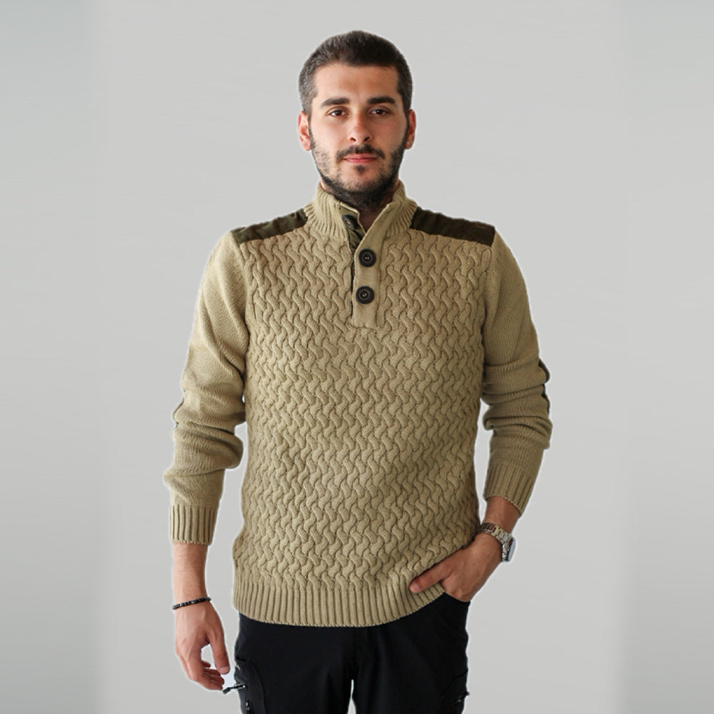 Archer Camp Winter Button Neck Sweater