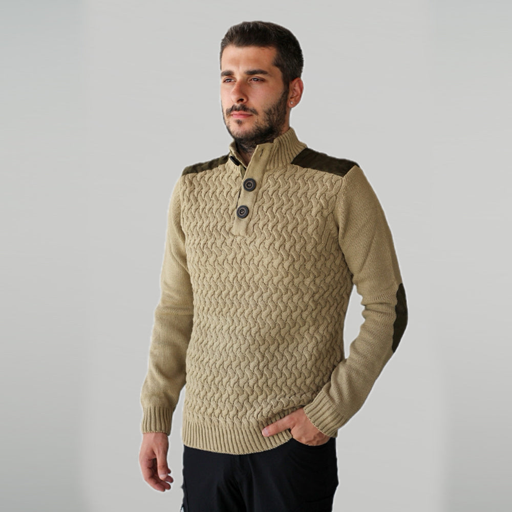 Archer Camp Winter Button Neck Sweater