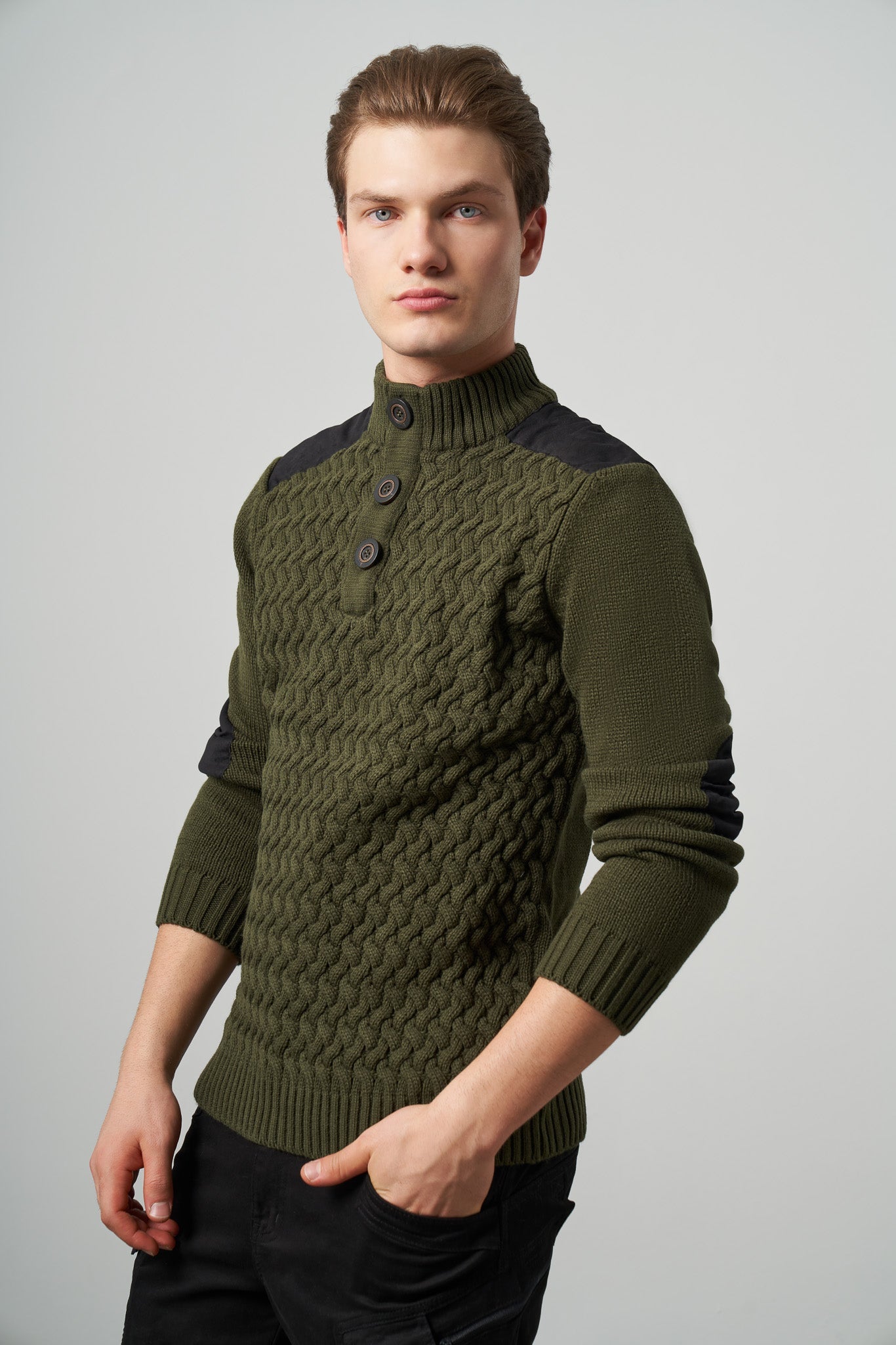 Archer Camp Winter Button Neck Sweater