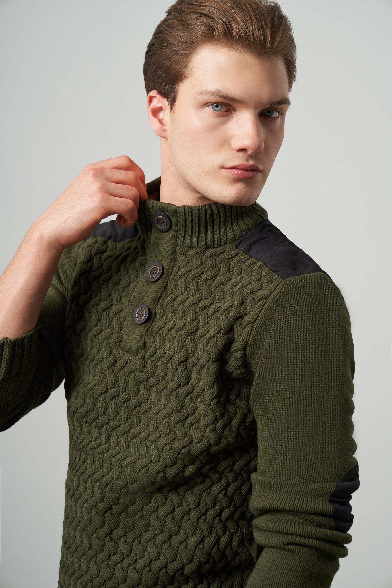 Archer Camp Winter Button Neck Sweater